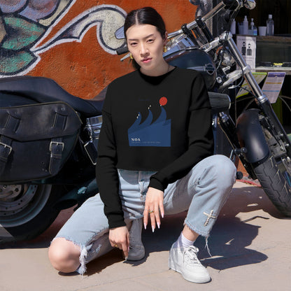 Japanese Wave Spirit Cropped Sweatshirt
