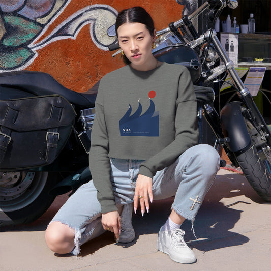 Japanese Wave Spirit Cropped Sweatshirt